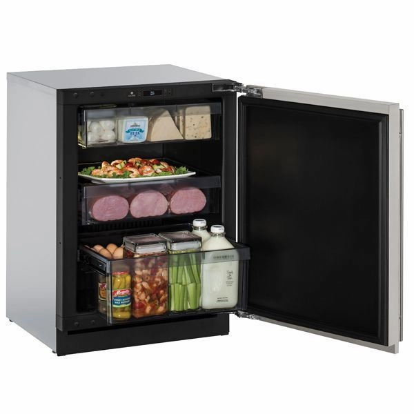 U-Line U3024RS00B 3024R 24" Refrigerator With Stainless Solid Finish And Field Reversible Door Swing (115 V/60 Hz Volts /60 Hz Hz)