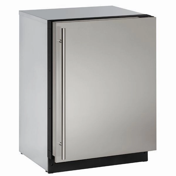 U-Line U3024RS00B 3024R 24" Refrigerator With Stainless Solid Finish And Field Reversible Door Swing (115 V/60 Hz Volts /60 Hz Hz) Undercounter Refrigerators 24 inch undercounter fridge for kitchen