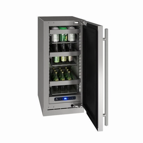 U-Line UHRE515SS01A Hre515 15" Refrigerator With Stainless Solid Finish (115 V/60 Hz Volts /60 Hz Hz) Undercounter Refrigerators 24 inch undercounter fridge for kitchen