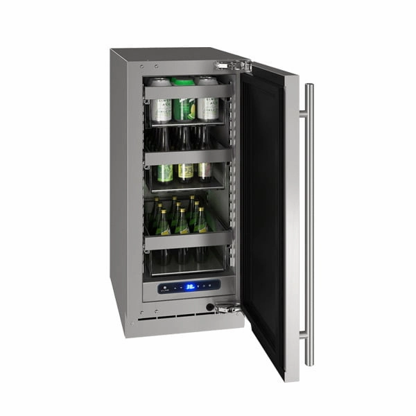 U-Line UHRE515SS01A Hre515 15" Refrigerator With Stainless Solid Finish (115 V/60 Hz Volts /60 Hz Hz) Undercounter Refrigerators 24 inch undercounter fridge for kitchen