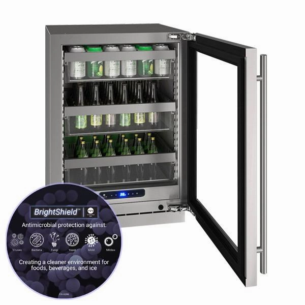 U-Line UHRE524SG81A Hre524 24" Refrigerator With Stainless Frame Finish (115 V/60 Hz Volts /60 Hz Hz) Undercounter Refrigerators 24 inch undercounter fridge for kitchen