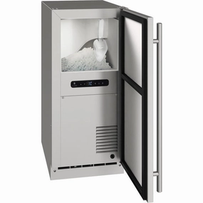 U-Line UONB115SS01A Outdoor Collection 15" Nugget Ice Machine With Stainless Solid Finish And Field Reversible Door Swing (115 Volts / 60 Hz) Outdoor Icemakers,outdoor ice machine