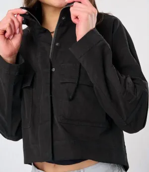Umi Twill Jacket In Black