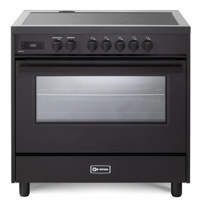 Verona VMFSIE365EE Verona Ult Midnight 36" Induction Range - Full Black Freestanding Ranges freestanding dual fuel range 30 inch