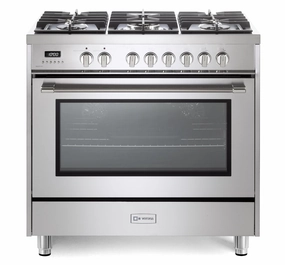 Verona VPRFSGE365SS Verona Prima 36" Dual Fuel Range - Stainless Steel Freestanding Ranges freestanding dual fuel range 30 inch