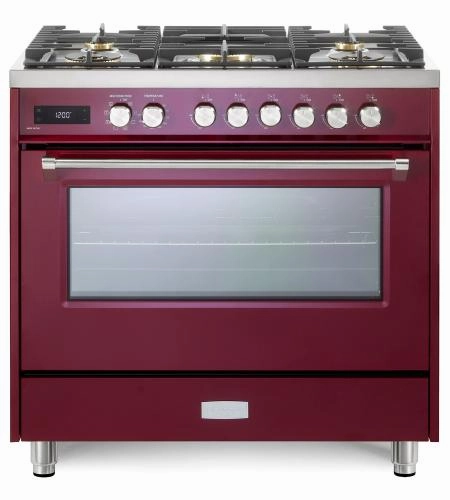 Verona VUFSGE365BU Verona Ultima 36" Dual Fuel Range - Burgundy Freestanding Ranges freestanding dual fuel range 30 inch