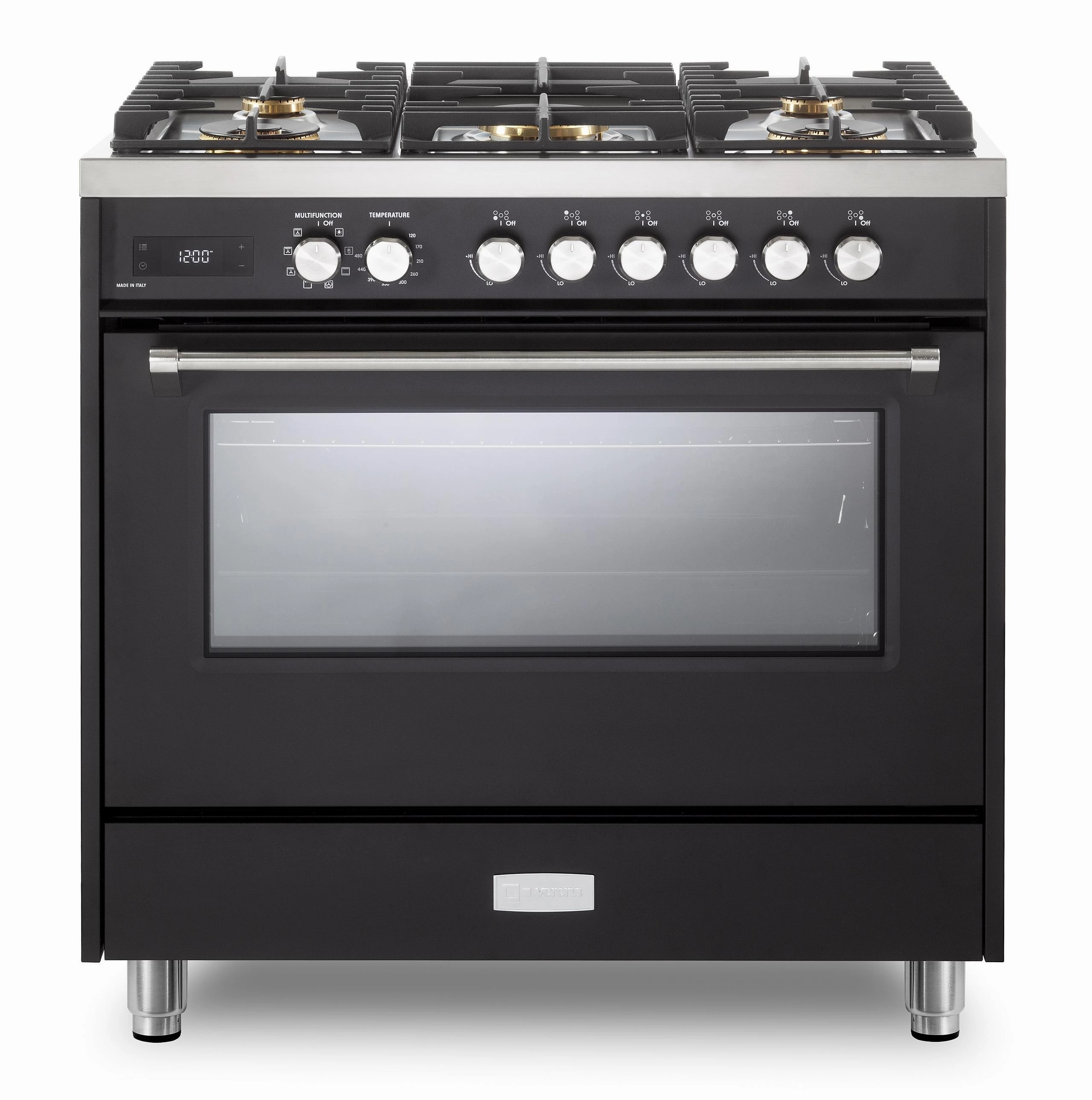 Verona VUFSGE365E Verona Ultima 36" Dual Fuel Range - Matte Black Freestanding Ranges freestanding dual fuel range 30 inch