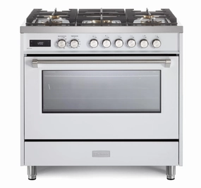 Verona VUFSGE365W Verona Ultima 36" Dual Fuel Range - White Freestanding Ranges freestanding dual fuel range 30 inch