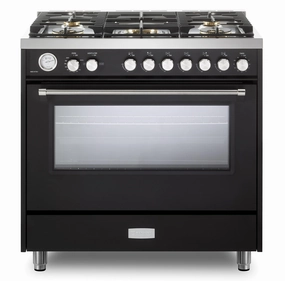 Verona VUFSGG365E Verona Ultima 36" Gas Range - Matte Black Freestanding Ranges freestanding dual fuel range 30 inch