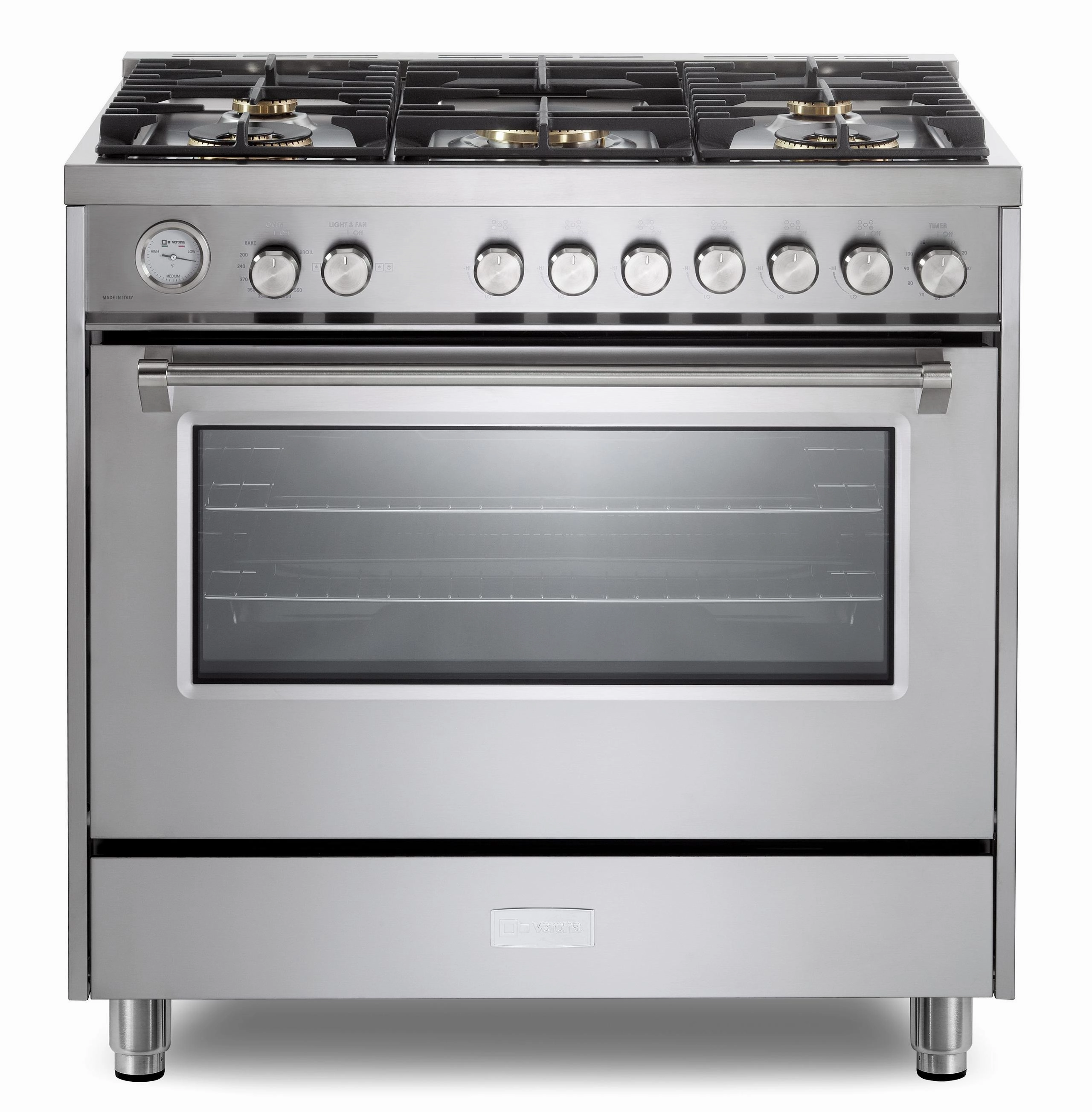 Verona VUFSGG365SS Verona Ultima 36" Gas Range - Stainless Steel Freestanding Ranges freestanding dual fuel range 30 inch