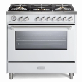 Verona VUFSGG365W Verona Ultima 36" Gas Range - White Freestanding Ranges freestanding dual fuel range 30 inch