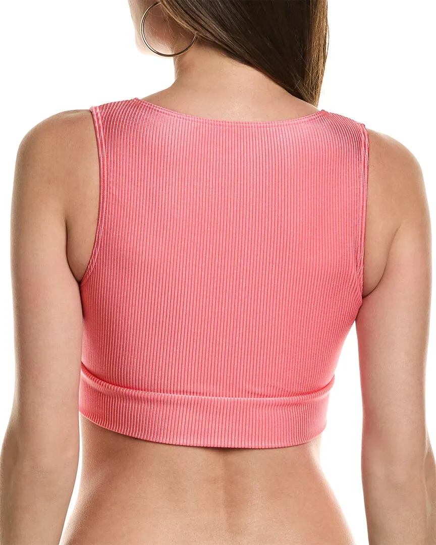 Vince Camuto Ribbed Crop Bikini Top