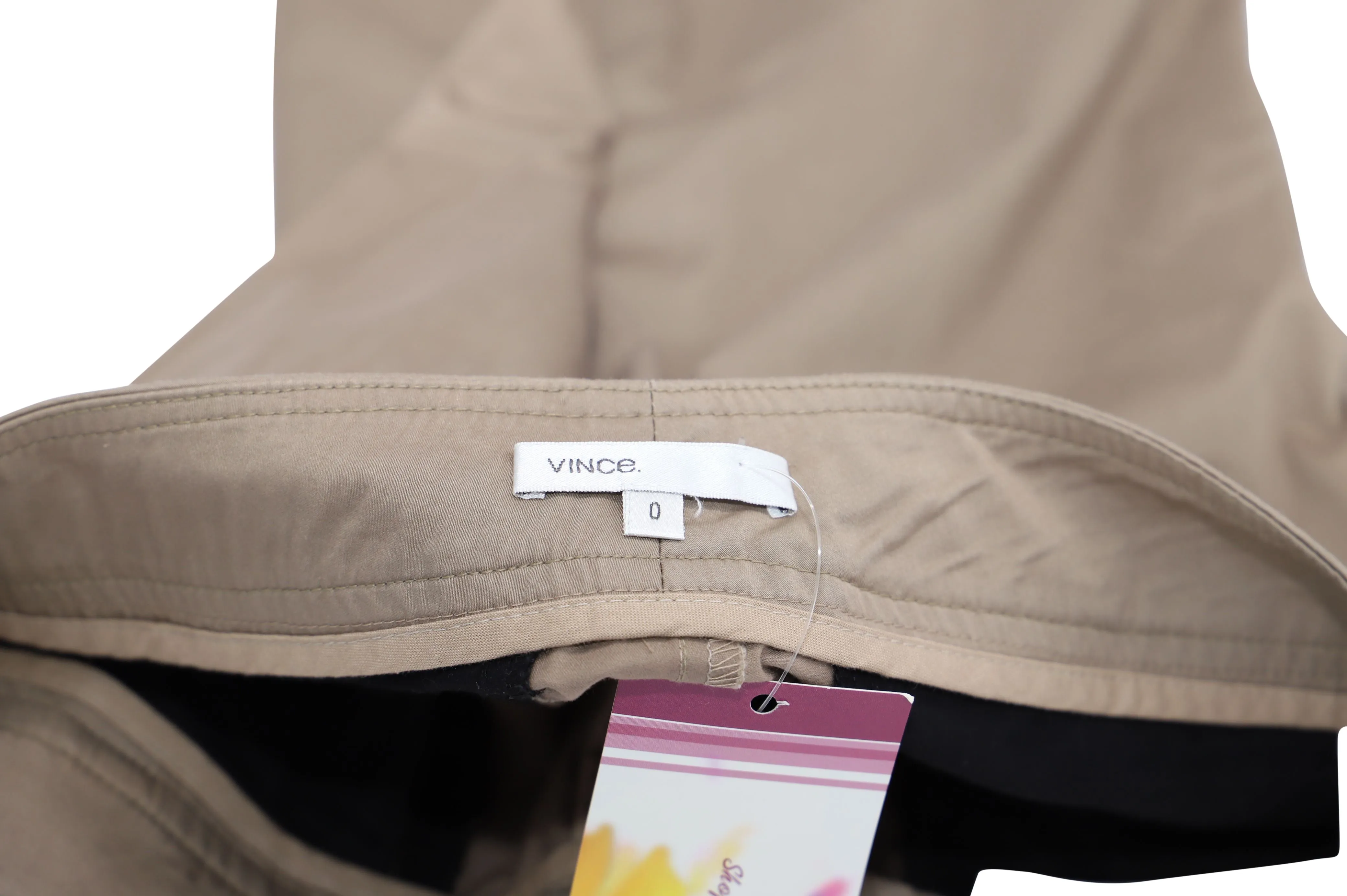 Vince Twill Bermuda Shorts in Beige Cotton