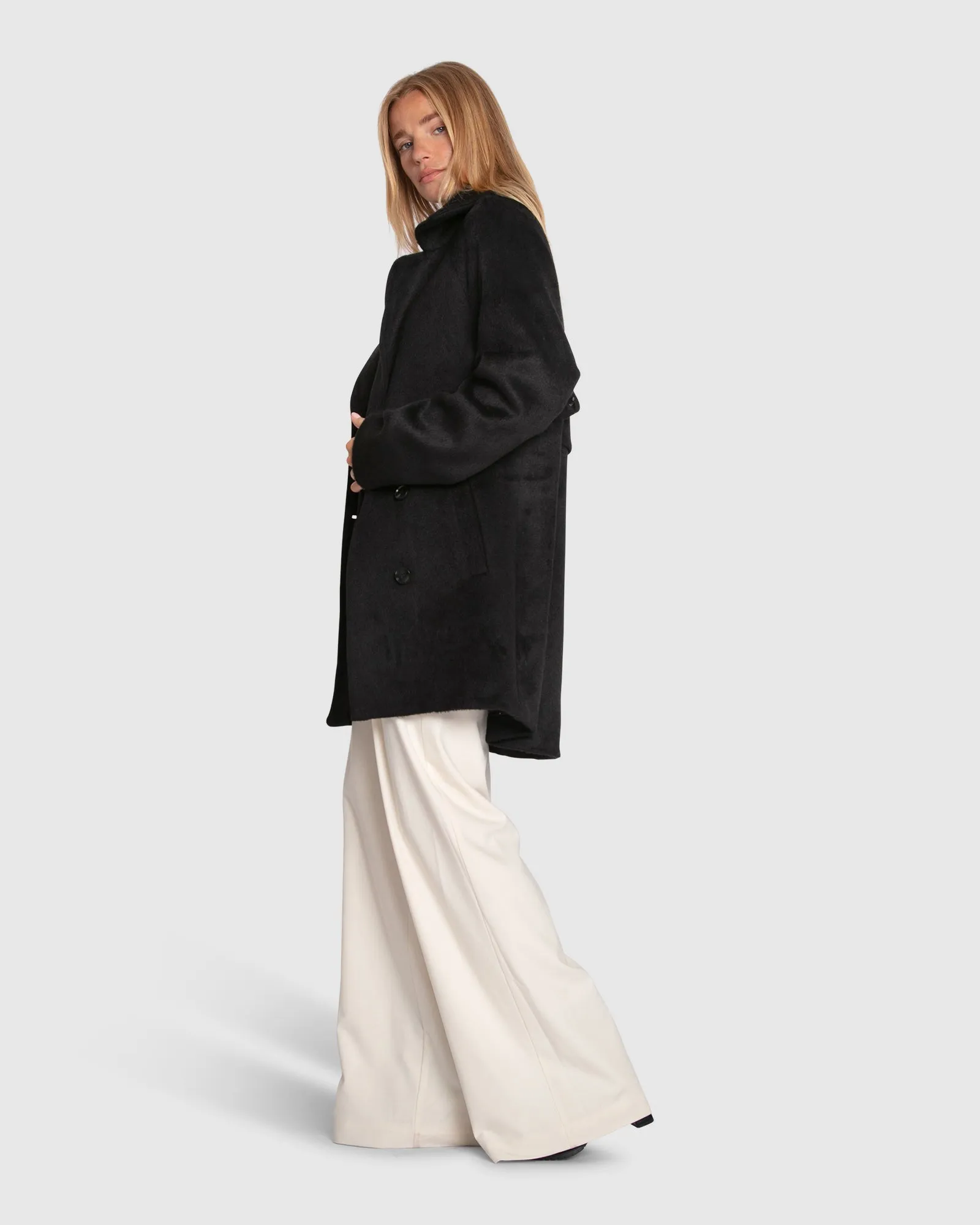 Wanna Be Loved Wool Blend Peacoat