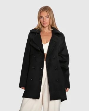 Wanna Be Loved Wool Blend Peacoat
