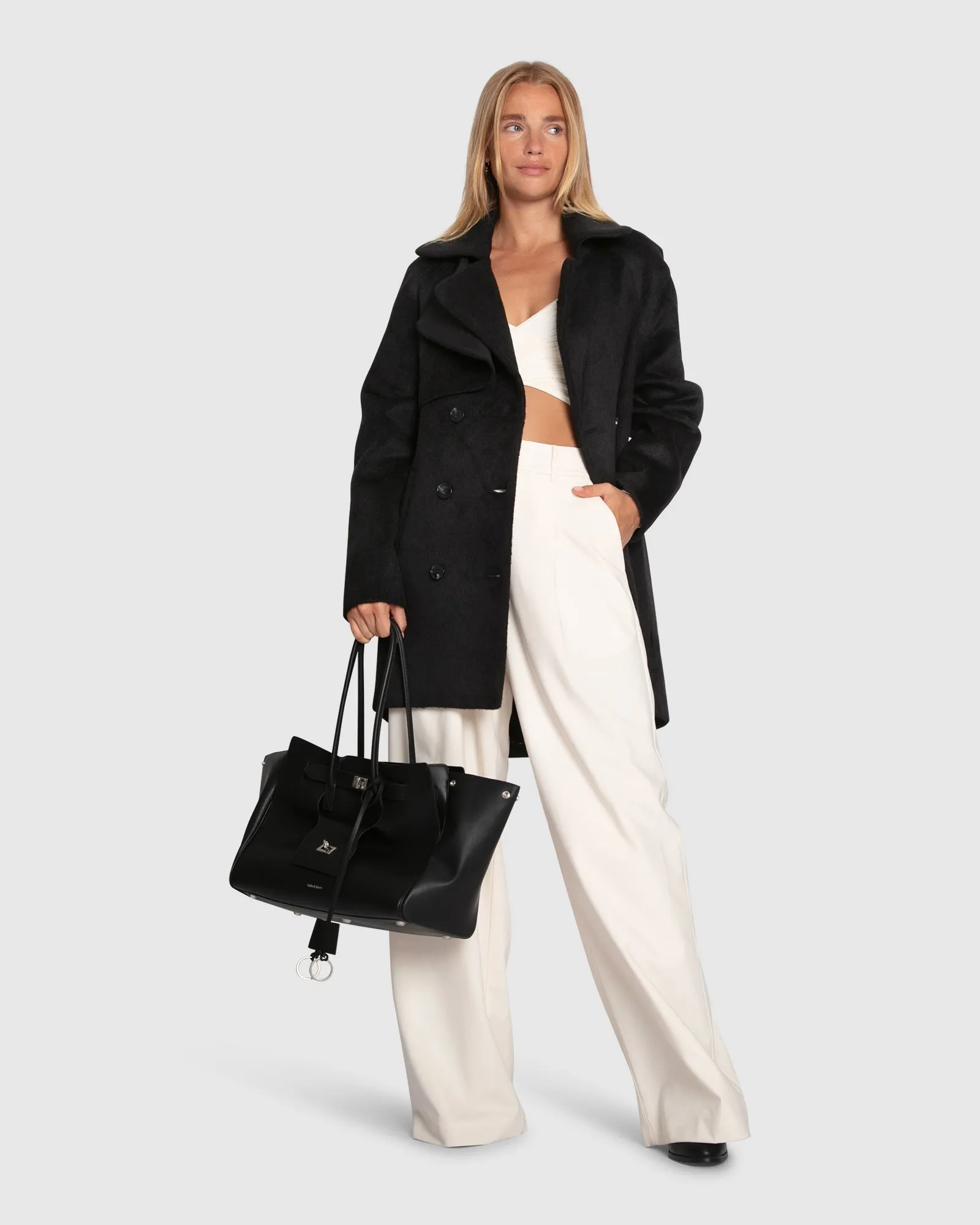 Wanna Be Loved Wool Blend Peacoat