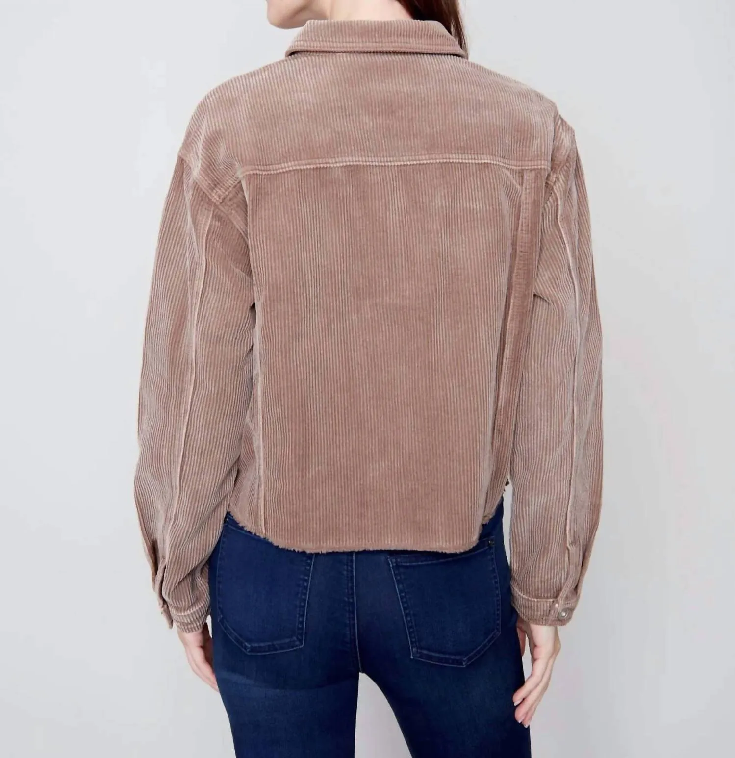 Washed-Out Corduroy Jacket In Truffle