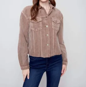 Washed-Out Corduroy Jacket In Truffle