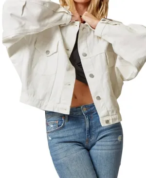 We Had It All Denim Jacket In Ivory