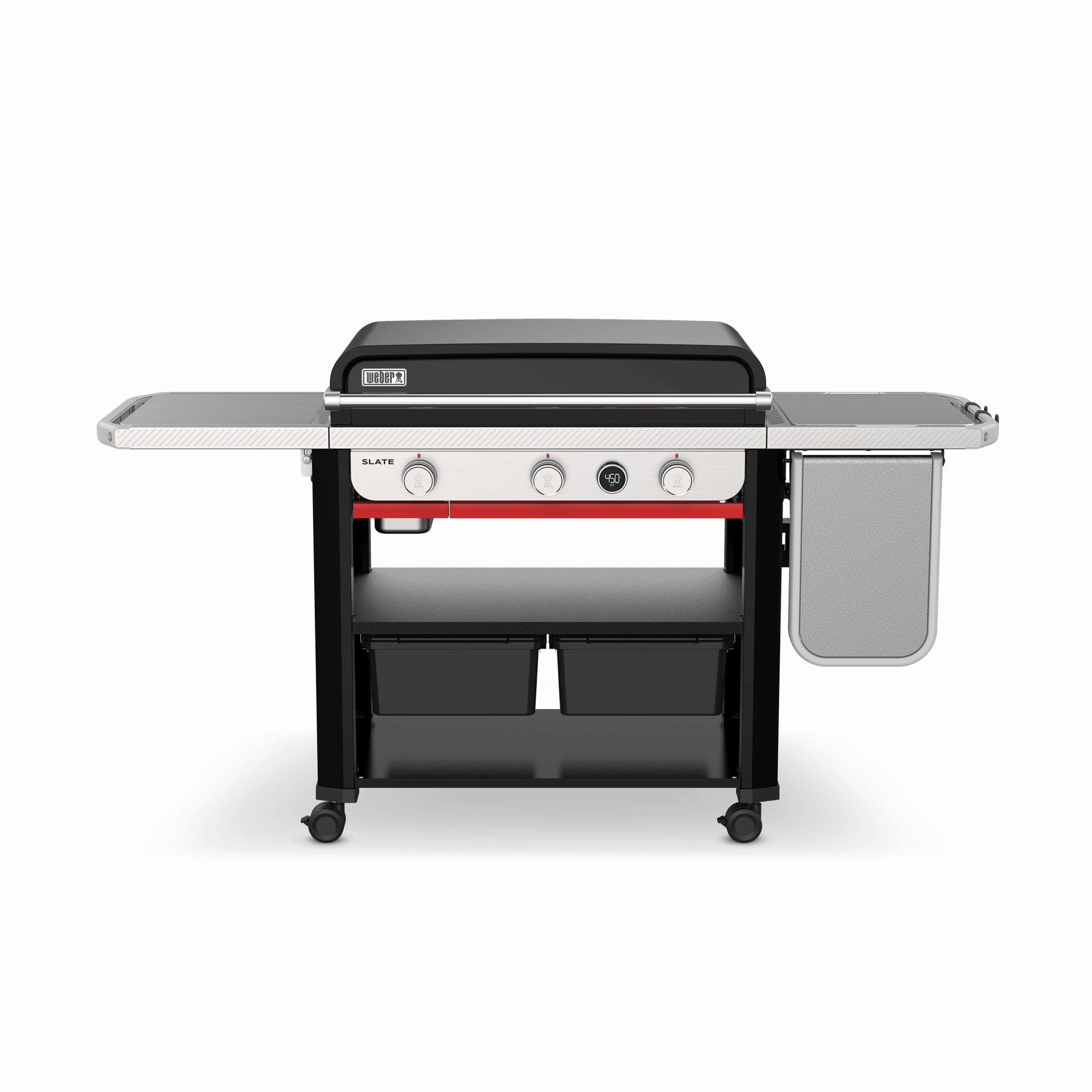 Weber 1500013 Slate&#8482; 30" Rust-Resistant Griddle With Extendable Side Table - Black Liquid Propane Barbeque Grills,propane gas grill