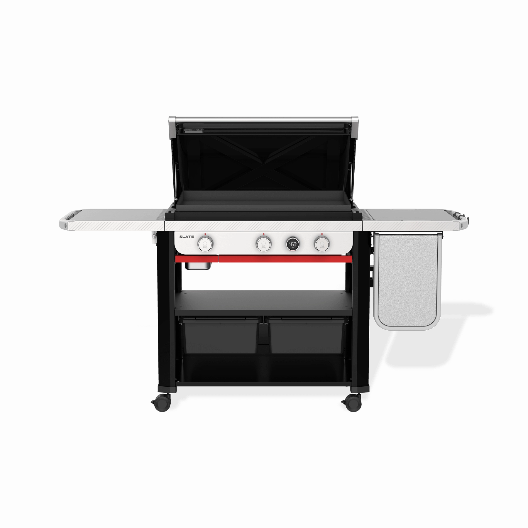 Weber 1500013 Slate&#8482; 30" Rust-Resistant Griddle With Extendable Side Table - Black
