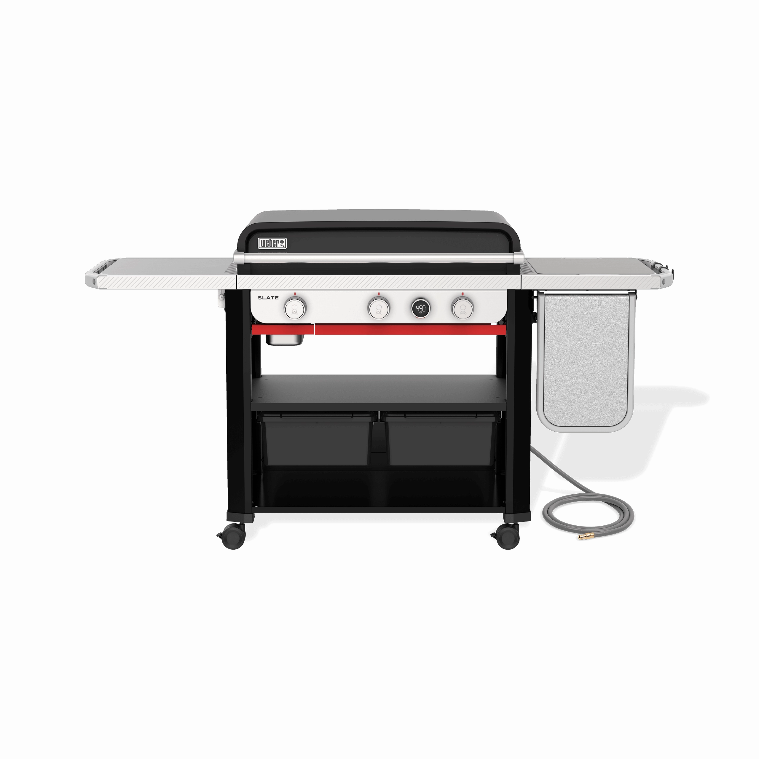 Weber 1500420 Slate&#8482; 30" Rust-Resistant Griddle With Extendable Side Table (Natural Gas) - Black Natural Gas Barbeque Grills,natural gas outdoor grill