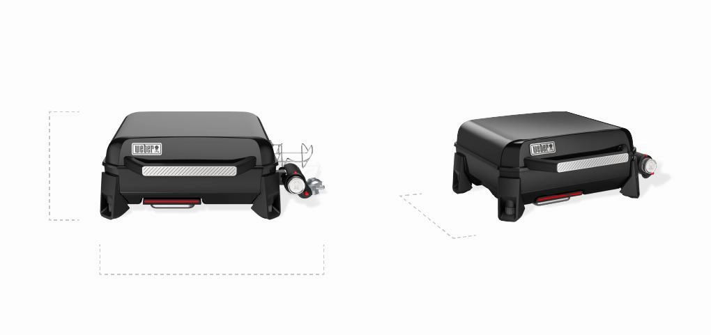 Weber 1500531 Slate 17 Rust-Resistant Tabletop Griddle - Black