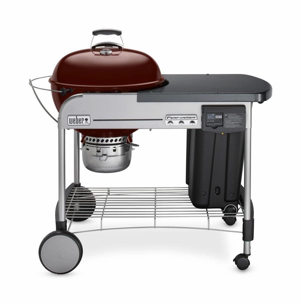 Weber 15503001 Performer Deluxe Charcoal Grill - 22 Inch Crimson