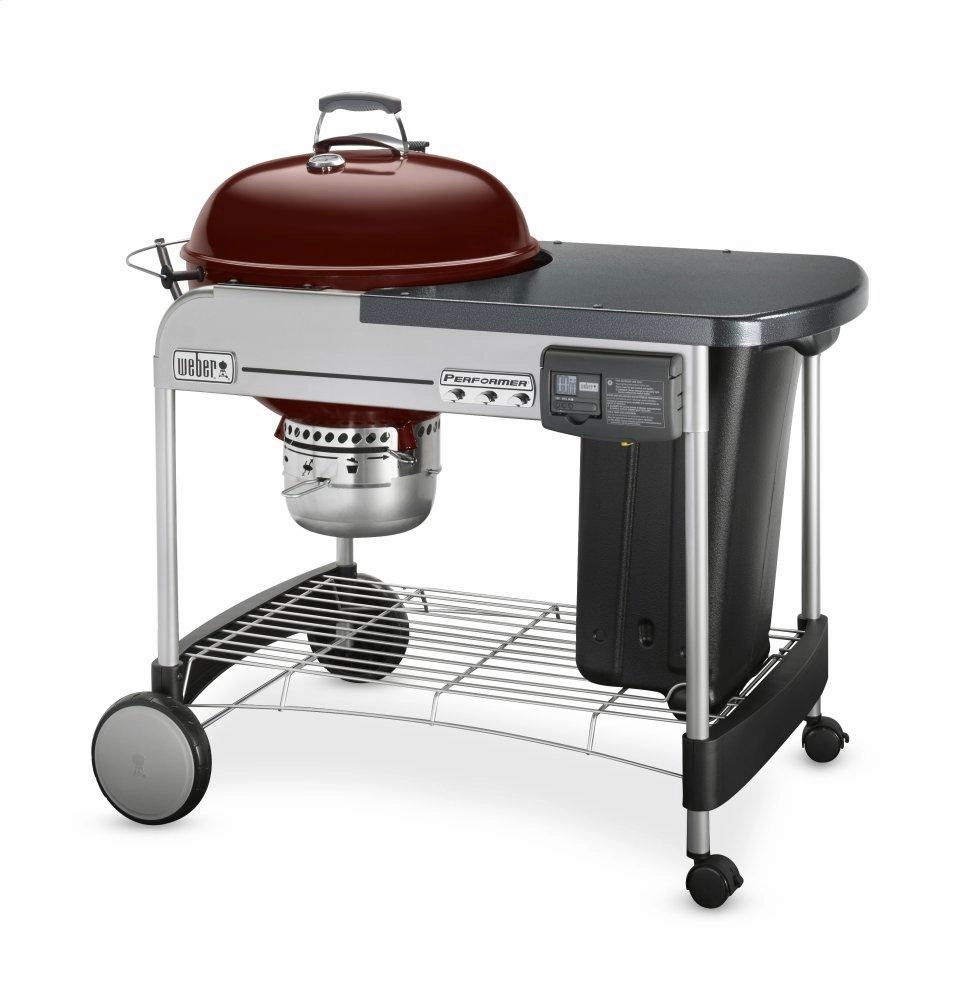 Weber 15503001 Performer Deluxe Charcoal Grill - 22 Inch Crimson Charcoal Barbeque Grills,charcoal bbq smoker