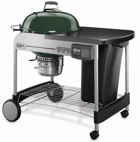 Weber 15507001 Performer Deluxe Charcoal Grill - 22 Inch Green Charcoal Barbeque Grills,charcoal bbq smoker