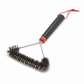 Weber 6277 Grill Brush - 12" Three-Sided Barbeque Grill Accessories,grill tool set