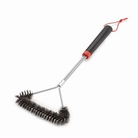 Weber 6278 Grill Brush - 18" Three-Sided Barbeque Grill Accessories,grill tool set