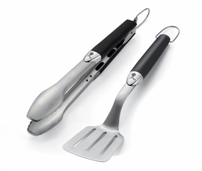 Weber 6645 Weber Original - Stainless Steel Two-Piece Portable Tool Set Barbeque Grill Accessories,grill tool set