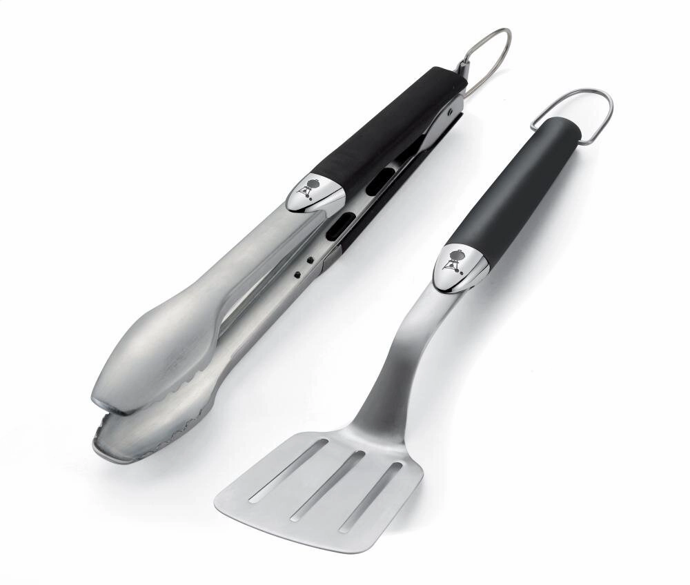Weber 6645 Weber Original - Stainless Steel Two-Piece Portable Tool Set Barbeque Grill Accessories,grill tool set