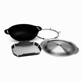 Weber 7606 Weber Crafted Wok & Steamer Barbeque Grill Accessories,grill tool set