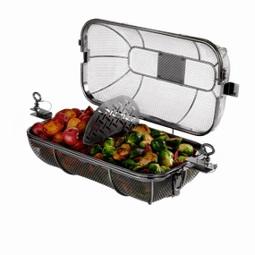 Weber 7676 Weber Crafted Rotisserie Crisping Basket Barbeque Grill Accessories,grill tool set