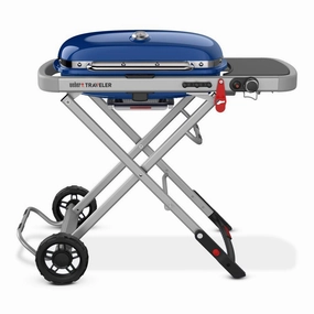 Weber 9020001 Weber Traveler Portable Gas Grill - Deep Ocean Blue Liquid Propane Barbeque Grills,propane gas grill