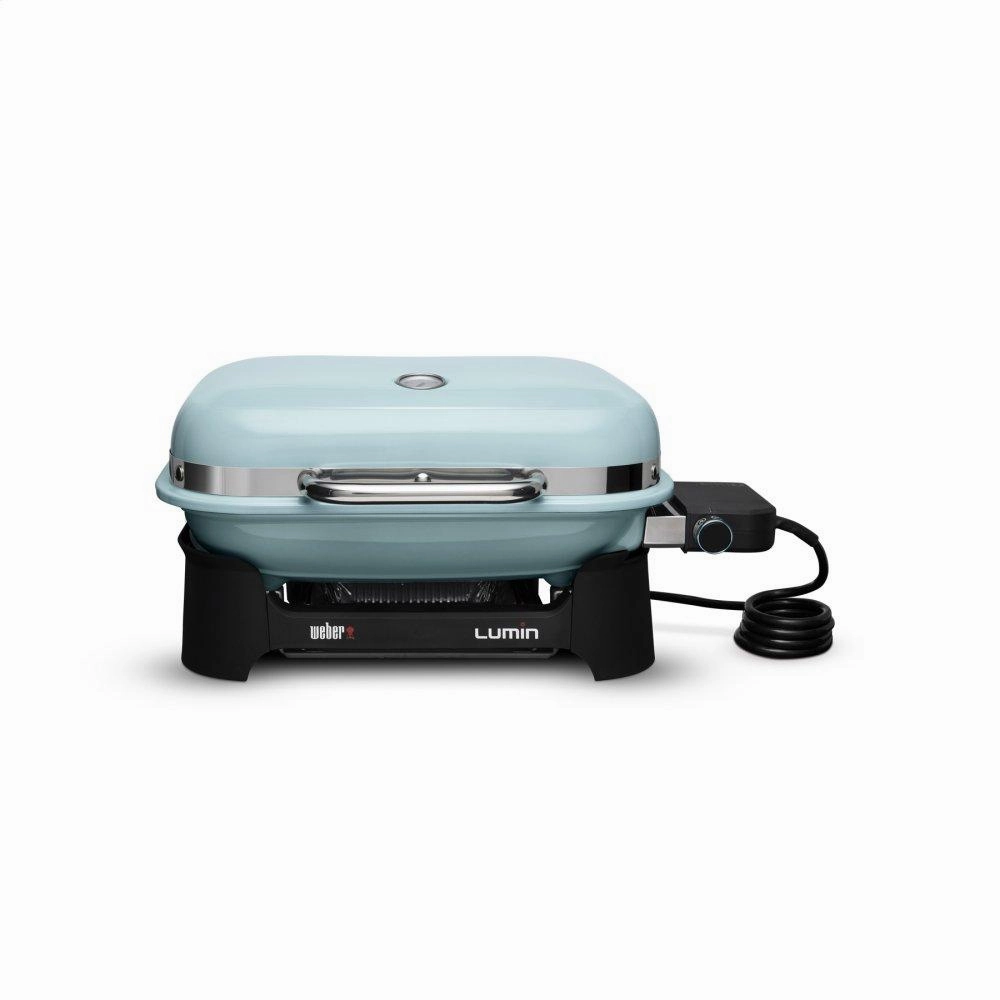 Weber 91400901 Lumin Compact Electric Grill - Ice Blue Electric Barbeque Grills,electric outdoor grill