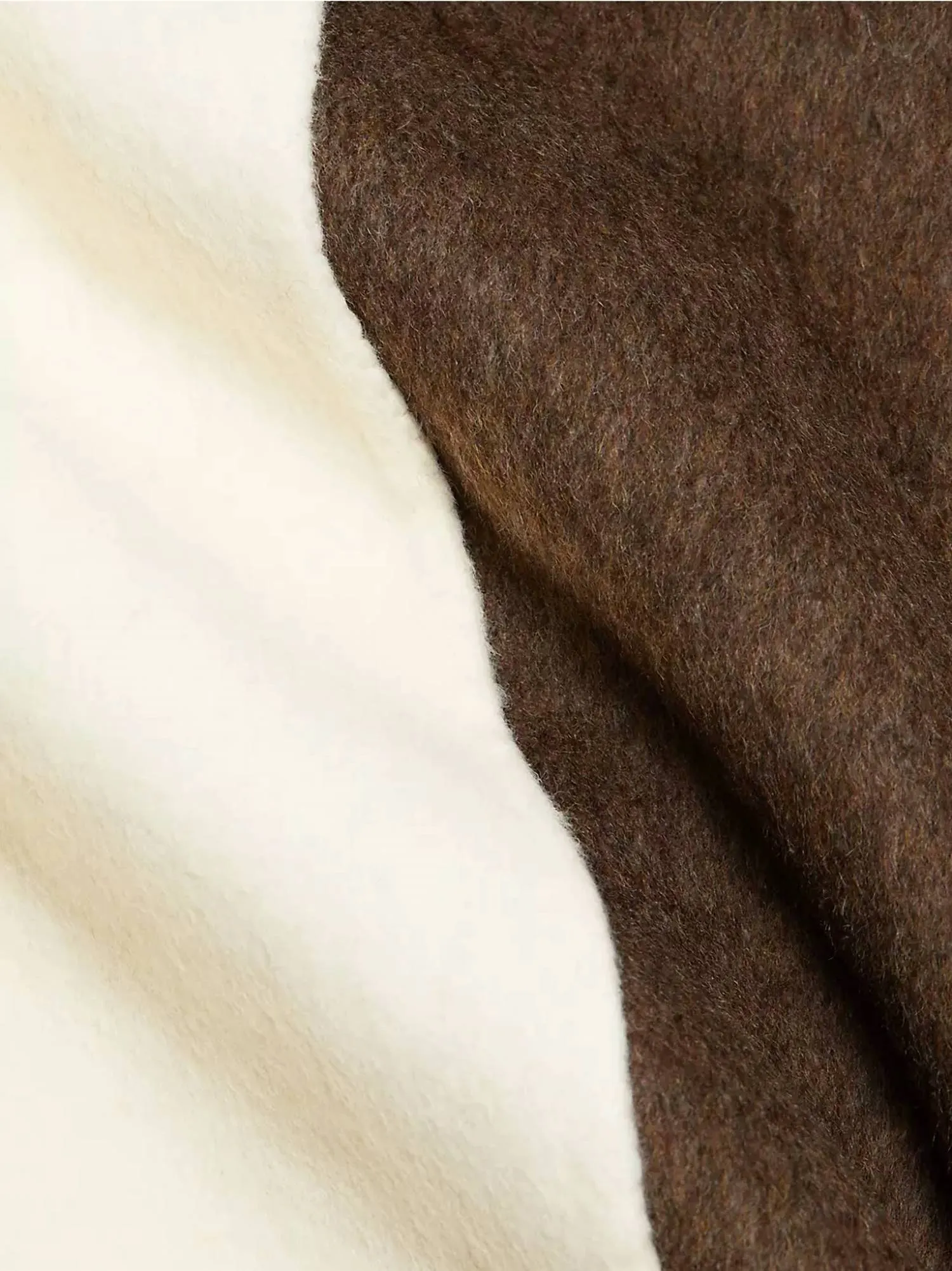 Wendalin Bi-Colored Tailored Coat In Chocolate Brown Ivory