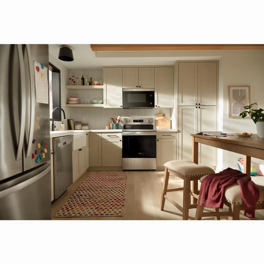 Whirlpool WFES5030RZ 30-Inch Energy Star Electric Range With Air Cooking Technology, No Preheat Air Fry And Air Baking And Self Clean
