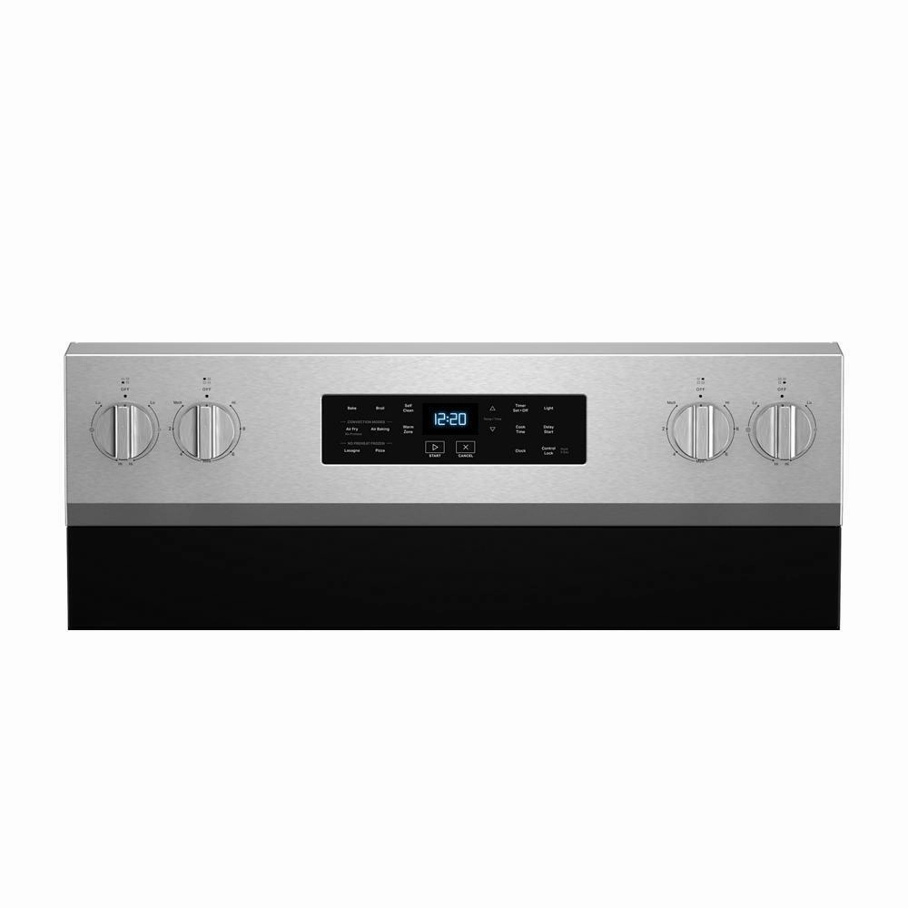 Whirlpool WFES5030RZ 30-Inch Energy Star Electric Range With Air Cooking Technology, No Preheat Air Fry And Air Baking And Self Clean