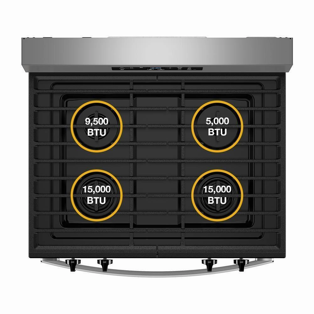 Whirlpool WFGS3530RS 30-Inch Self Clean Gas Range With No Preheat Mode