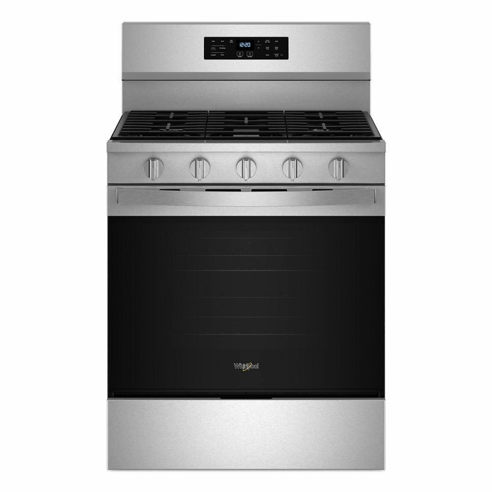 Whirlpool WFGS5030RS 30-Inch Gas Range With Air Cooking Technology, No Preheat Air Fry And Air Baking And Self Clean Freestanding Ranges freestanding dual fuel range 30 inch