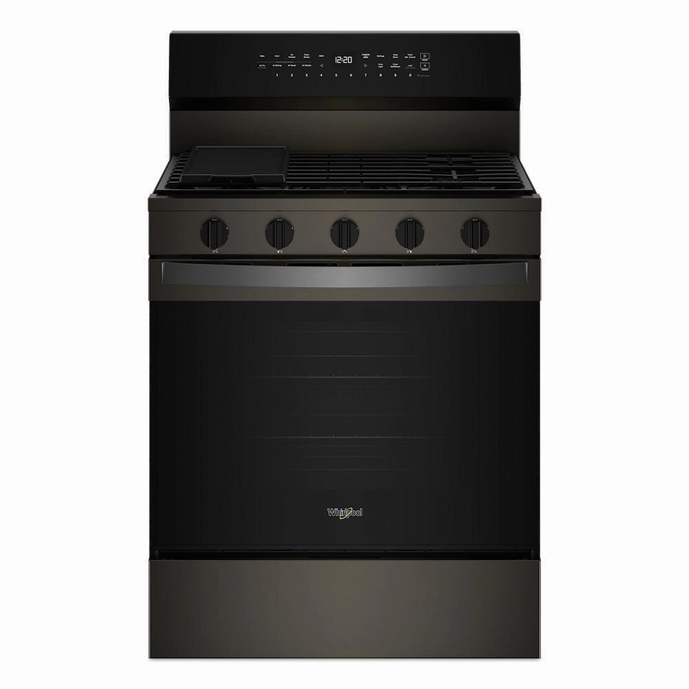 Whirlpool WFGS7530RV 30-Inch Smart Gas Range With Air Cooking Technology, No Preheat Air Fry, Steam/Self Clean And High Speed Preheat Freestanding Ranges freestanding dual fuel range 30 inch