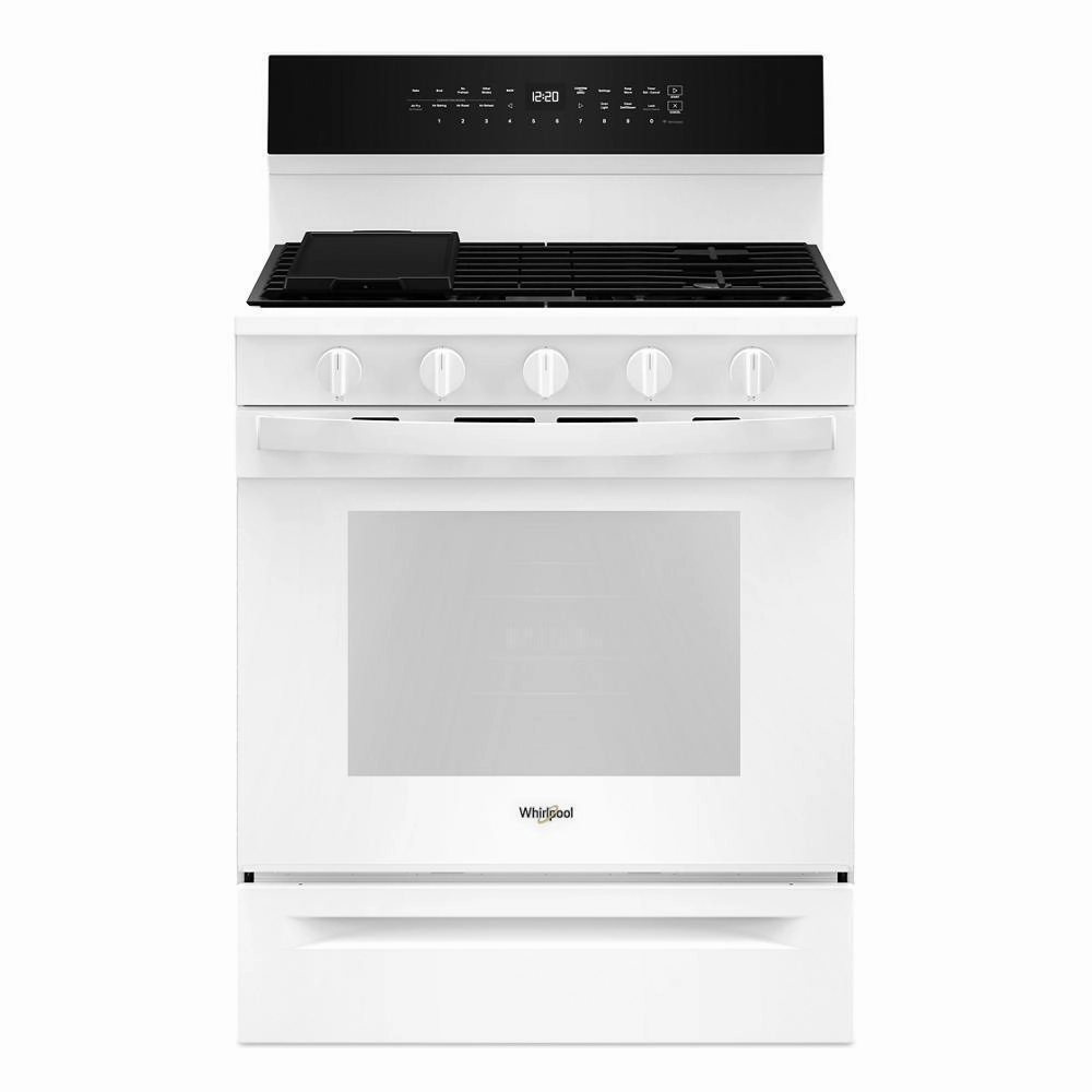 Whirlpool WFGS7530RW 30-Inch Smart Gas Range With Air Cooking Technology, No Preheat Air Fry, Steam/Self Clean And High Speed Preheat Freestanding Ranges freestanding dual fuel range 30 inch
