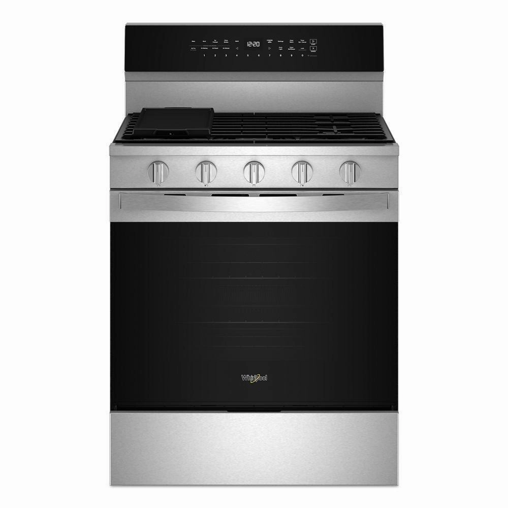 Whirlpool WFGS7530RZ 30-Inch Smart Gas Range With Air Cooking Technology, No Preheat Air Fry, Steam/Self Clean And High Speed Preheat Freestanding Ranges freestanding dual fuel range 30 inch