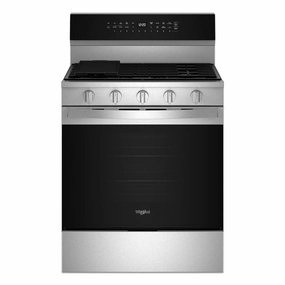 Whirlpool WFGS7530RZ 30-Inch Smart Gas Range With Air Cooking Technology, No Preheat Air Fry, Steam/Self Clean And High Speed Preheat Freestanding Ranges freestanding dual fuel range 30 inch