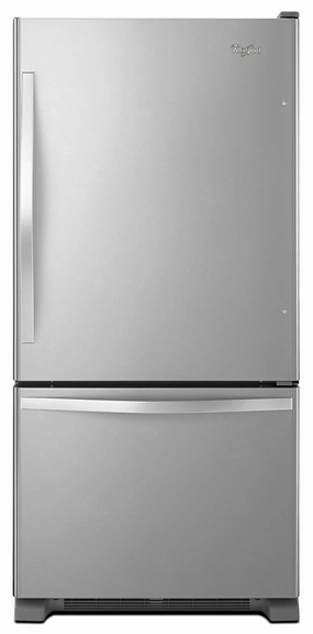 Whirlpool WRB322DMBM 33-Inches Wide Bottom-Freezer Refrigerator With Spillguard Glass Shelves - 22 Cu. Ft Freestanding Refrigerators freestanding fridge freezer combo