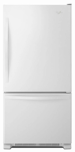 Whirlpool WRB322DMBW 33-Inches Wide Bottom-Freezer Refrigerator With Spillguard Glass Shelves - 22 Cu. Ft Freestanding Refrigerators freestanding fridge freezer combo