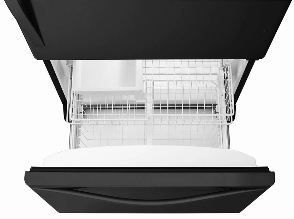 Whirlpool WRB329DMBB 30-Inches Wide Bottom-Freezer Refrigerator With Spillguard Glass Shelves - 18.7 Cu. Ft.